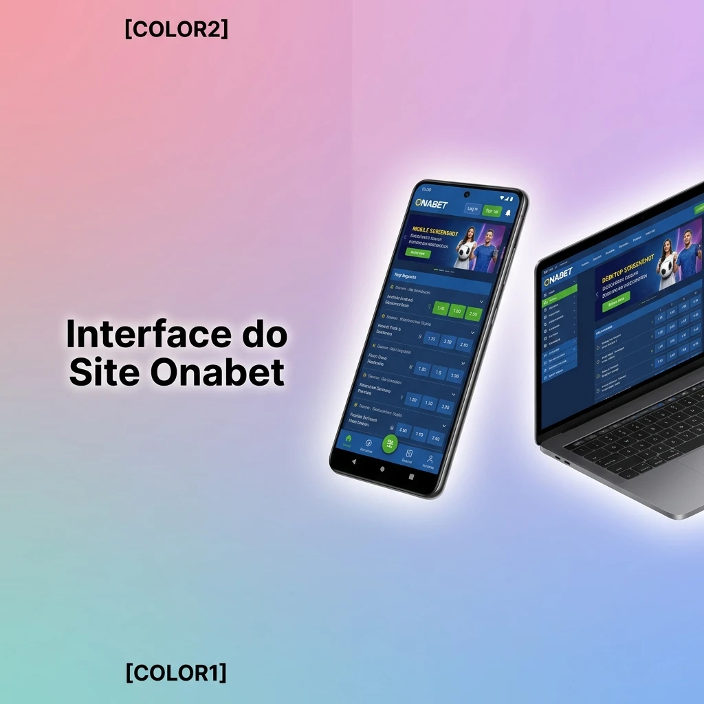 Interface do site Onabet com menu de navegação em português, destacando Apostas Esportivas, Cassino, E-sports e Promoções