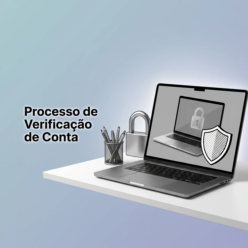 Processo de verificação de conta KYC com envio de documentos, comprovante de residência e confirmação para saques